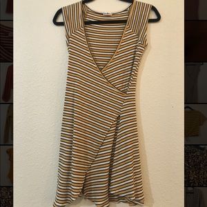 Yellow striped sun dress